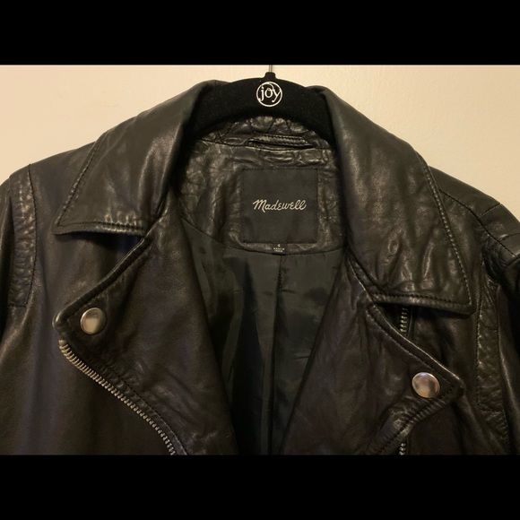 Madewell Washed Leather Motorcycle Jacket (Small) - Picture 3 of 6